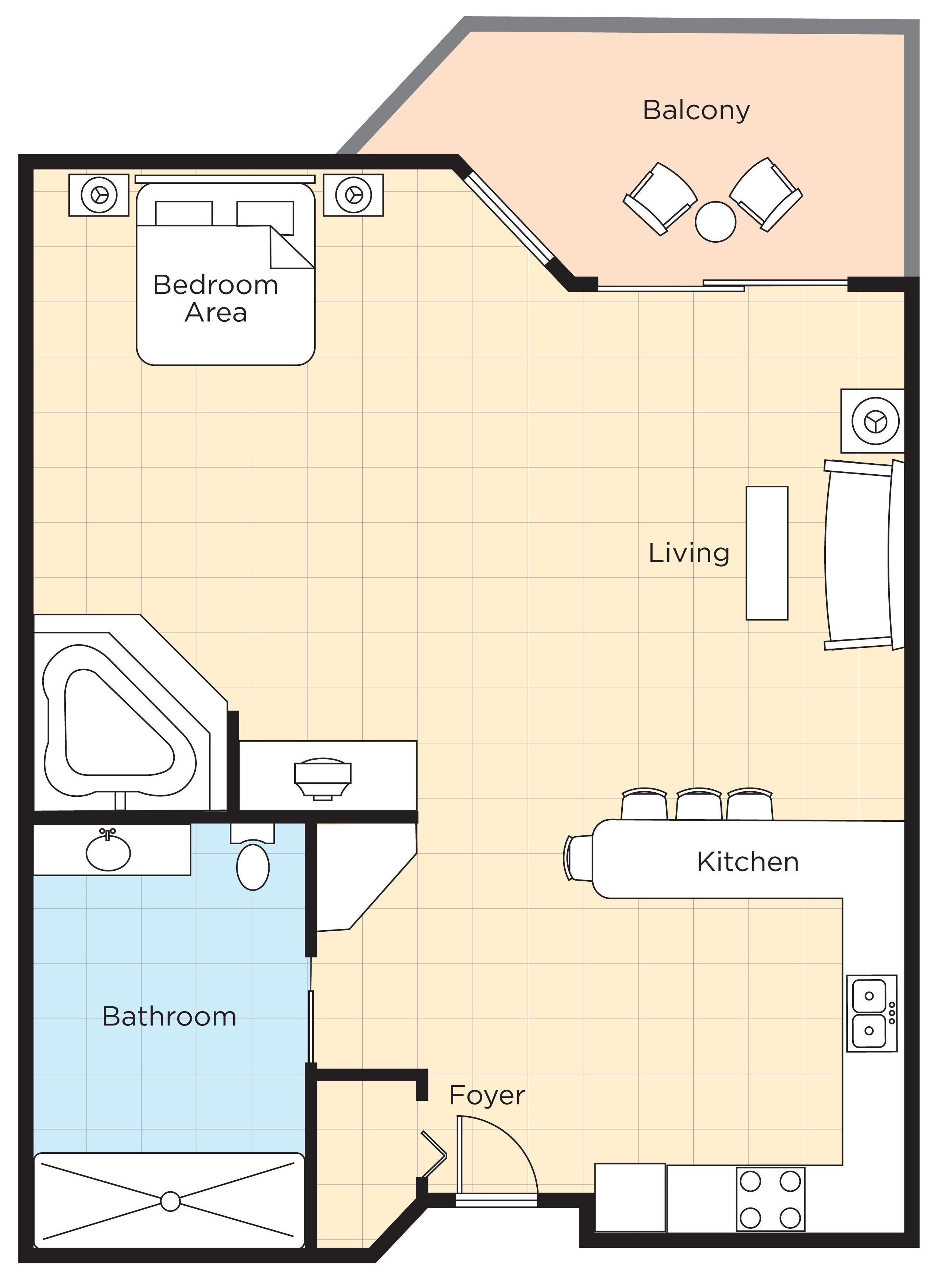 1 bedroom, in-room safe, iron/ironing board, free wifi