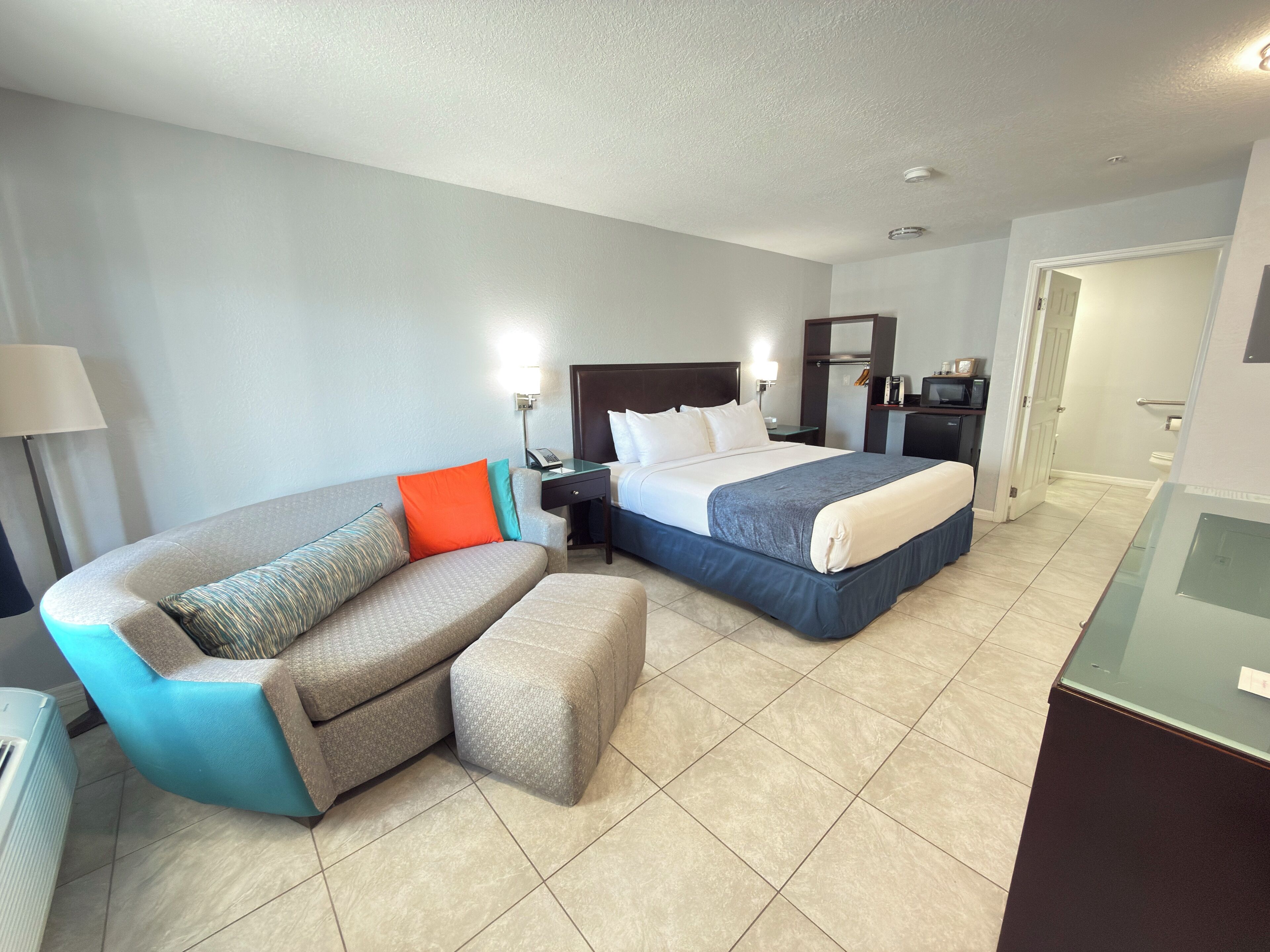 Blackout drapes, iron/ironing board, free WiFi, bed sheets