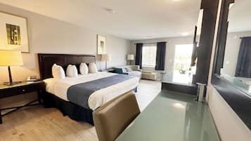 Blackout curtains, iron/ironing board, free WiFi, bed sheets