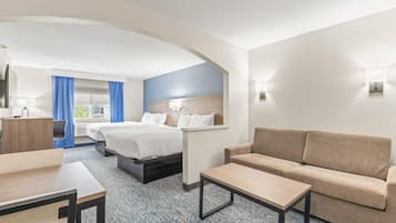 In-room safe, laptop workspace, blackout curtains, iron/ironing board