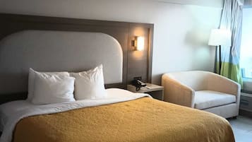 1 King Bed (Partial Ocean/Pool View) with private balcony | Desk, laptop workspace, iron/ironing board, free WiFi