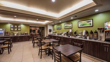 Free daily self-serve breakfast