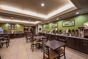 Free daily self-service breakfast
