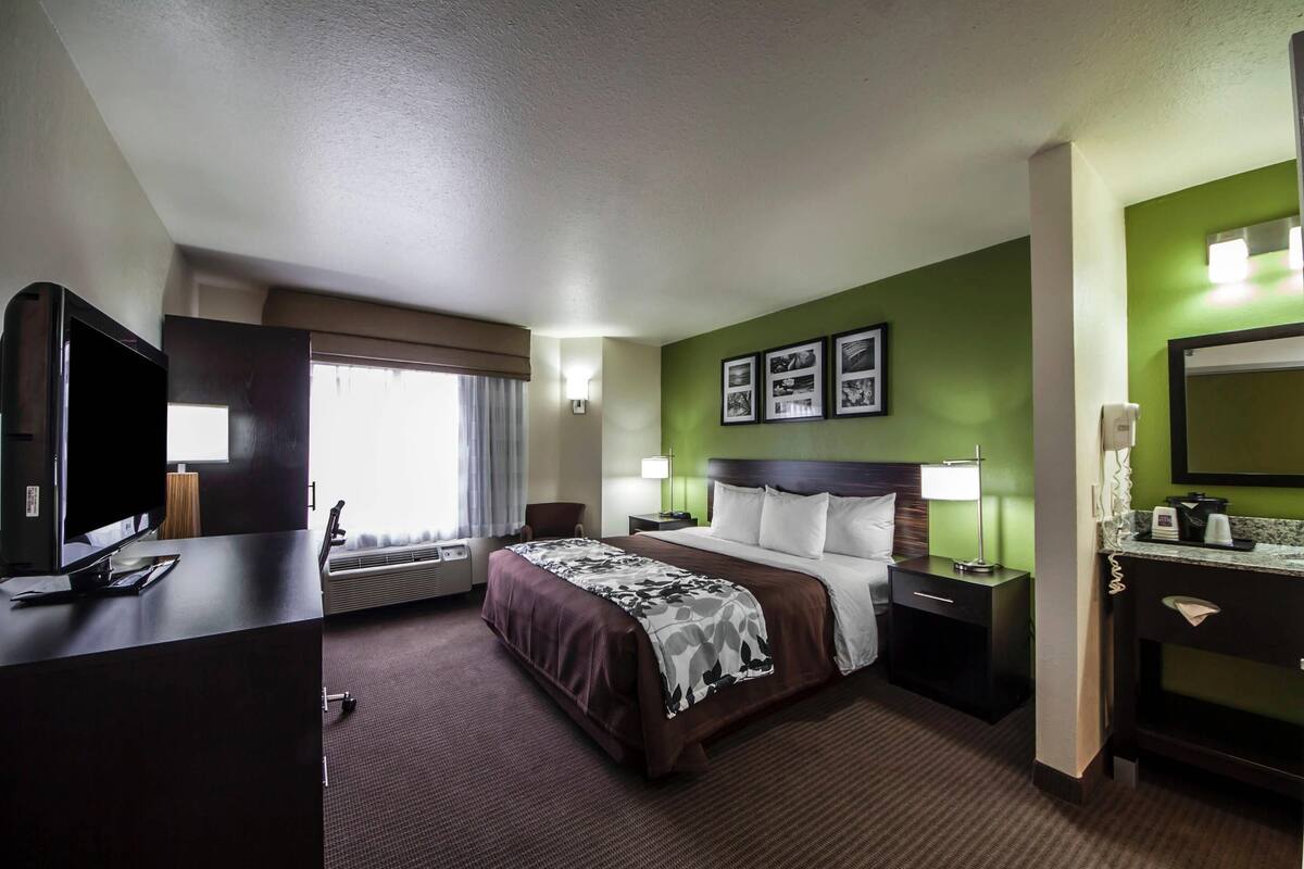 Suite, 2 Bedrooms (1 King Bed and 1 Sofa Bed) | In-room safe, desk, laptop workspace, blackout drapes