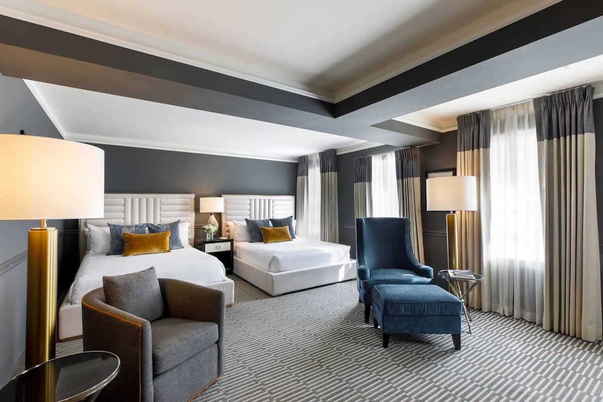 executive room, 2 queen beds | premium bedding, down duvets, pillow-top beds, minibar