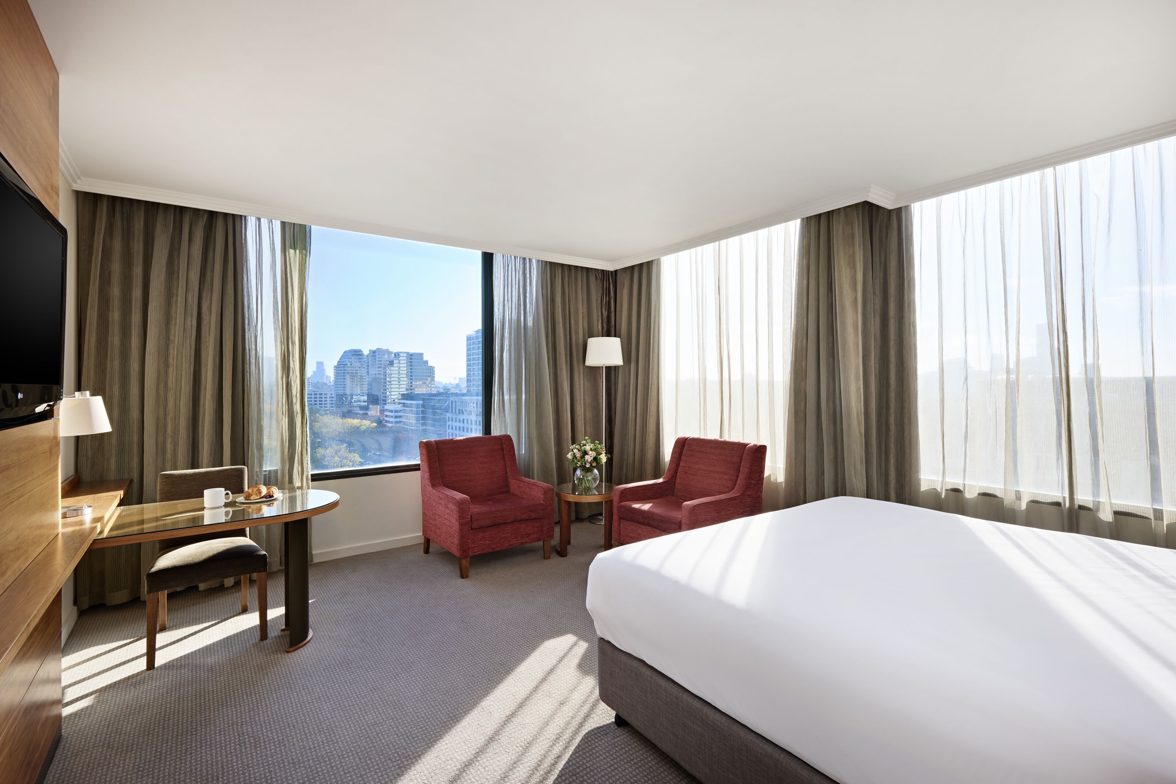 city view deluxe king room | 1 bedroom, egyptian cotton sheets, premium bedding, in-room safe