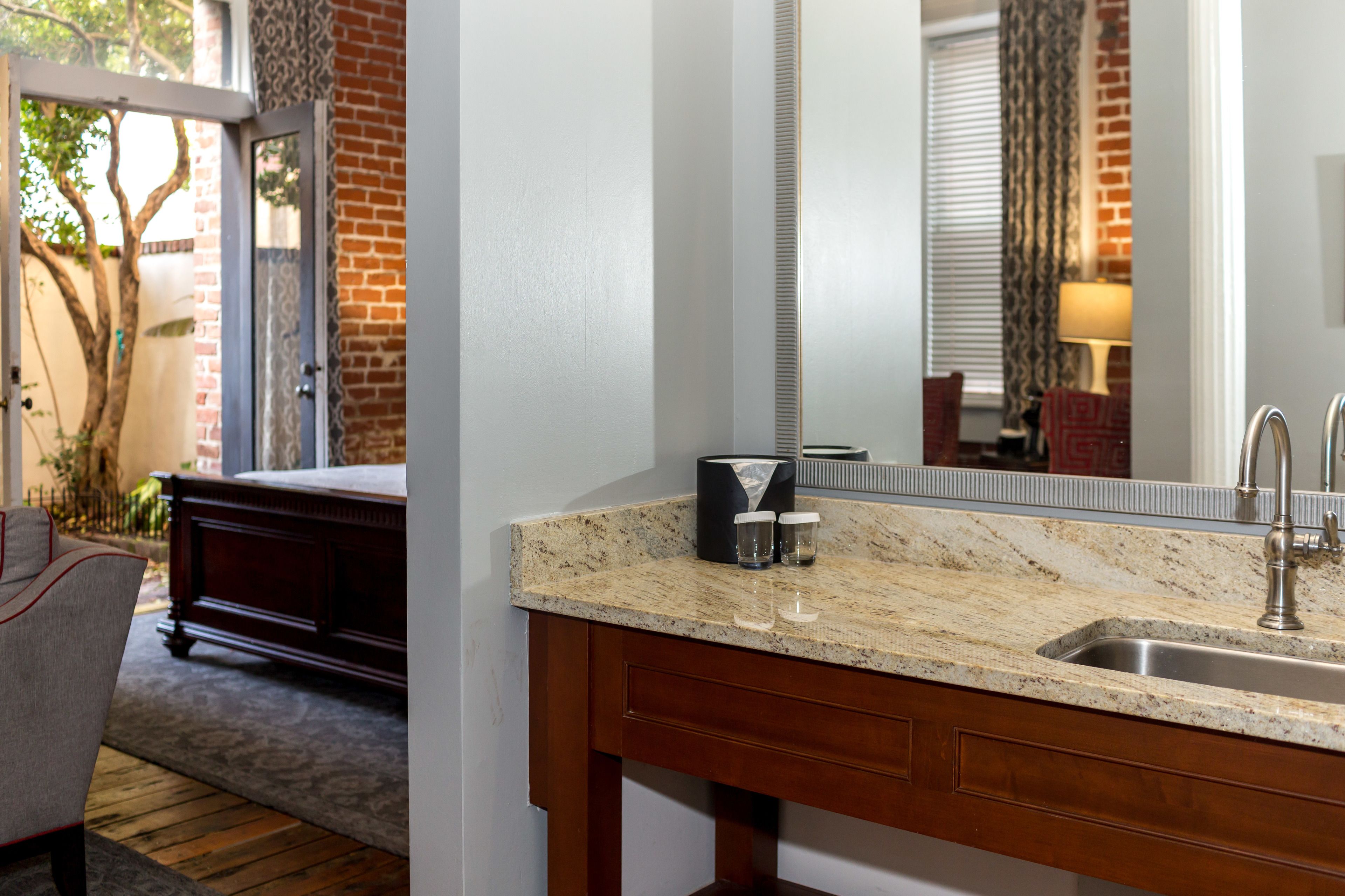 suite, 1 king bed, patio | living room | flat-screen tv