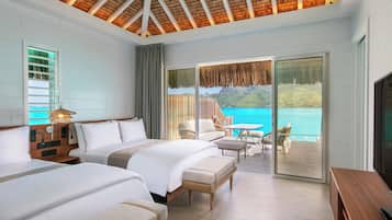 Royal Villa, 2 Bedrooms, Mountain View, Overwater | Premium bedding, down comforters, minibar, in-room safe