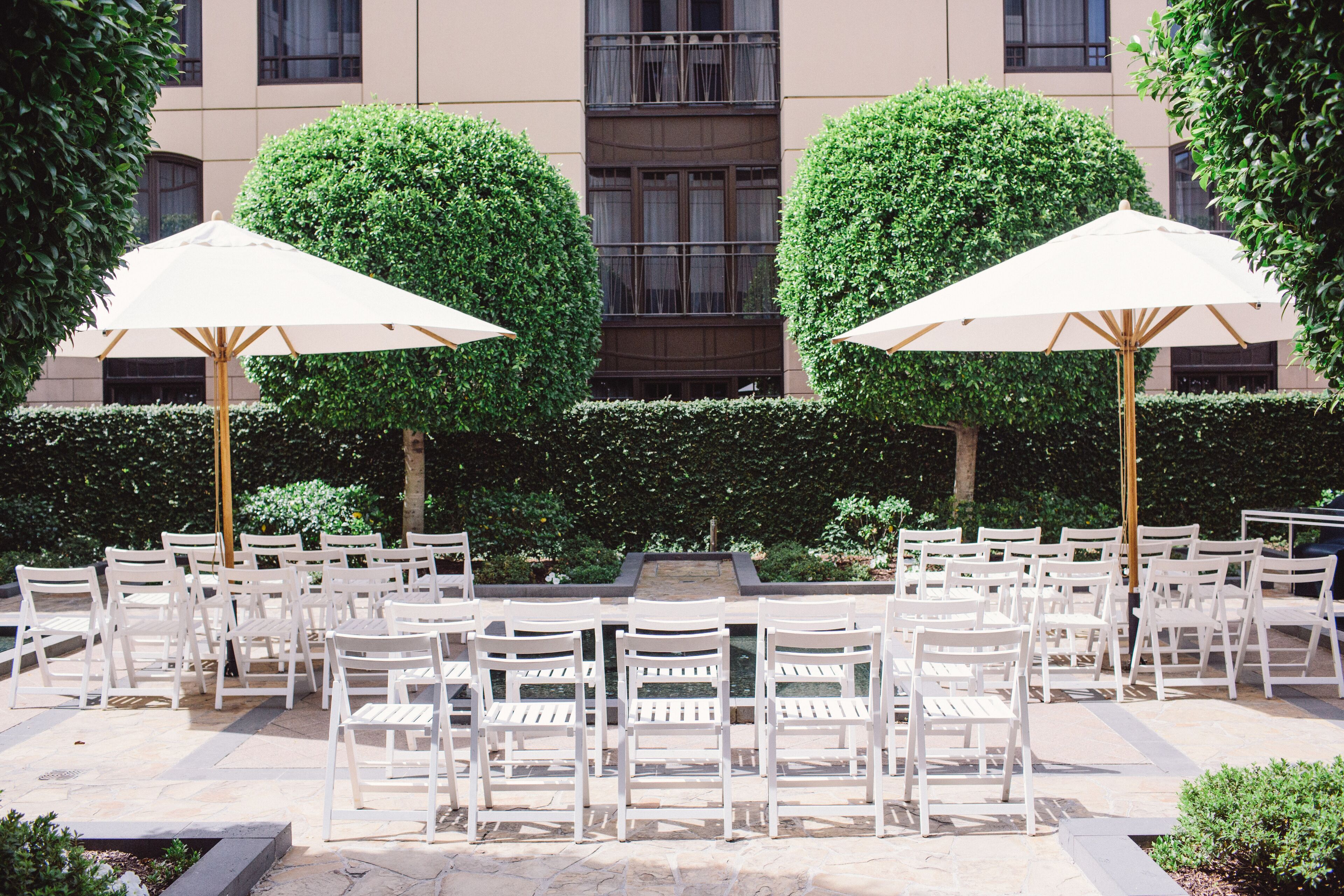 outdoor wedding area