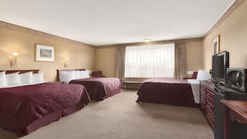 Desk, free WiFi, bed sheets, alarm clocks
