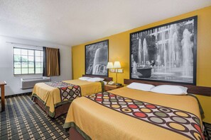 Desk, free WiFi, bed sheets, alarm clocks