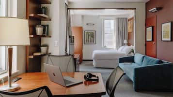 Suite, 1 Queen Bed with Sofa bed, Kitchenette (One Room) | 1 bedroom, premium bedding, in-room safe, desk