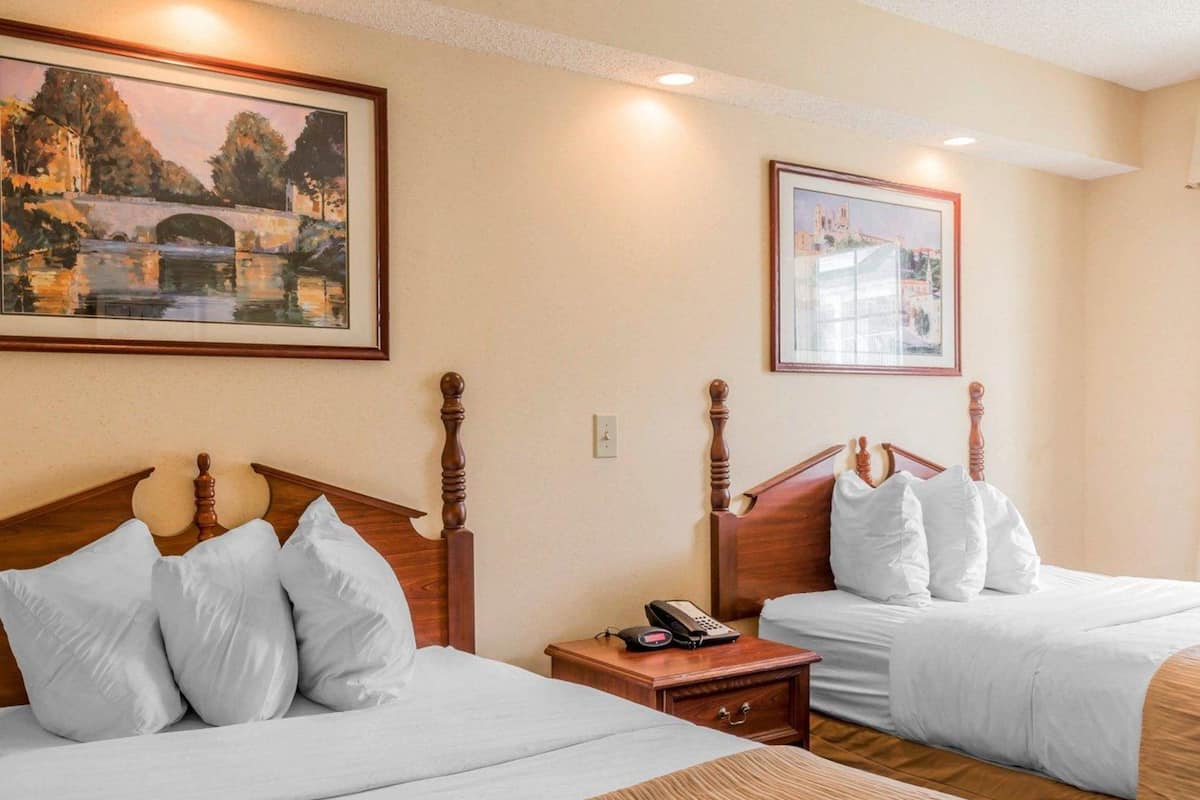 Standard Room, 2 Double Beds, Smoking | Pillowtop beds, desk, iron/ironing board, free WiFi