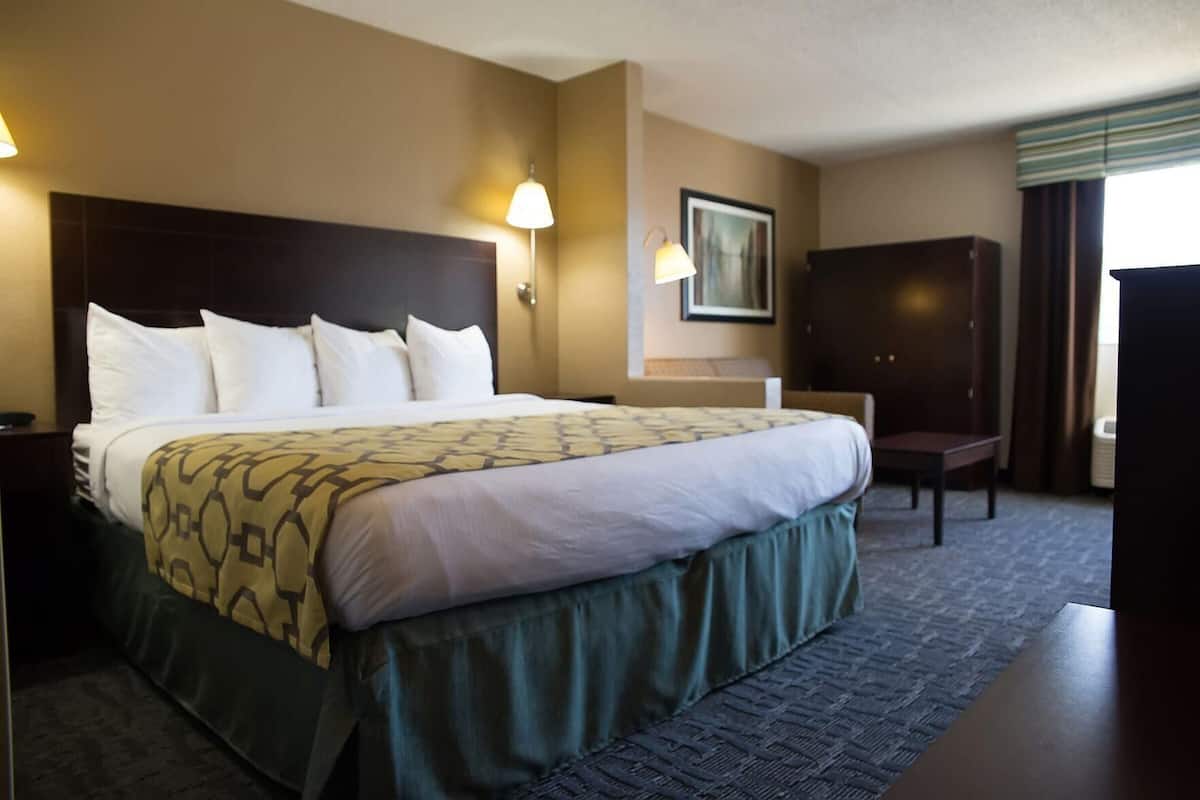 Down duvets, pillow-top beds, desk, blackout curtains