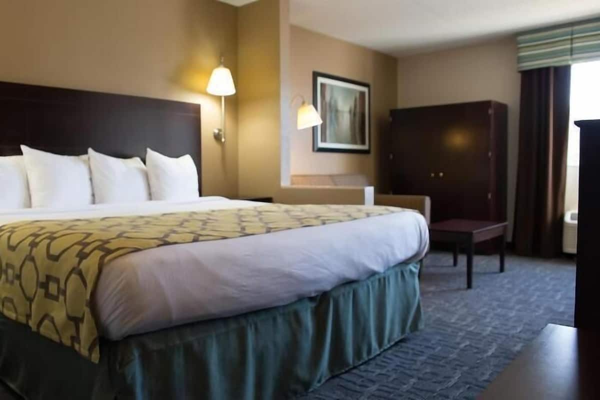 Down duvets, pillow-top beds, desk, blackout curtains