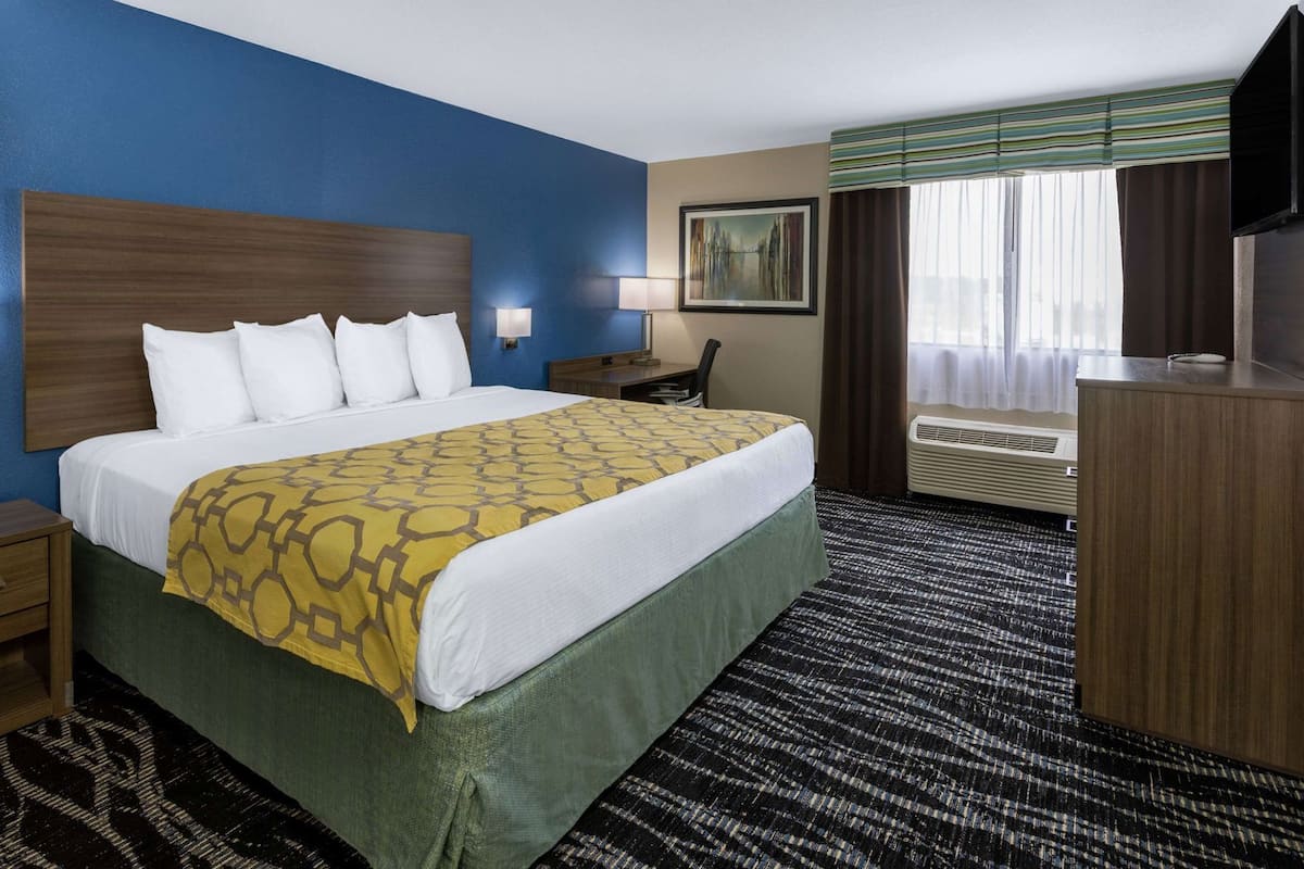 Down duvets, pillow-top beds, desk, blackout curtains