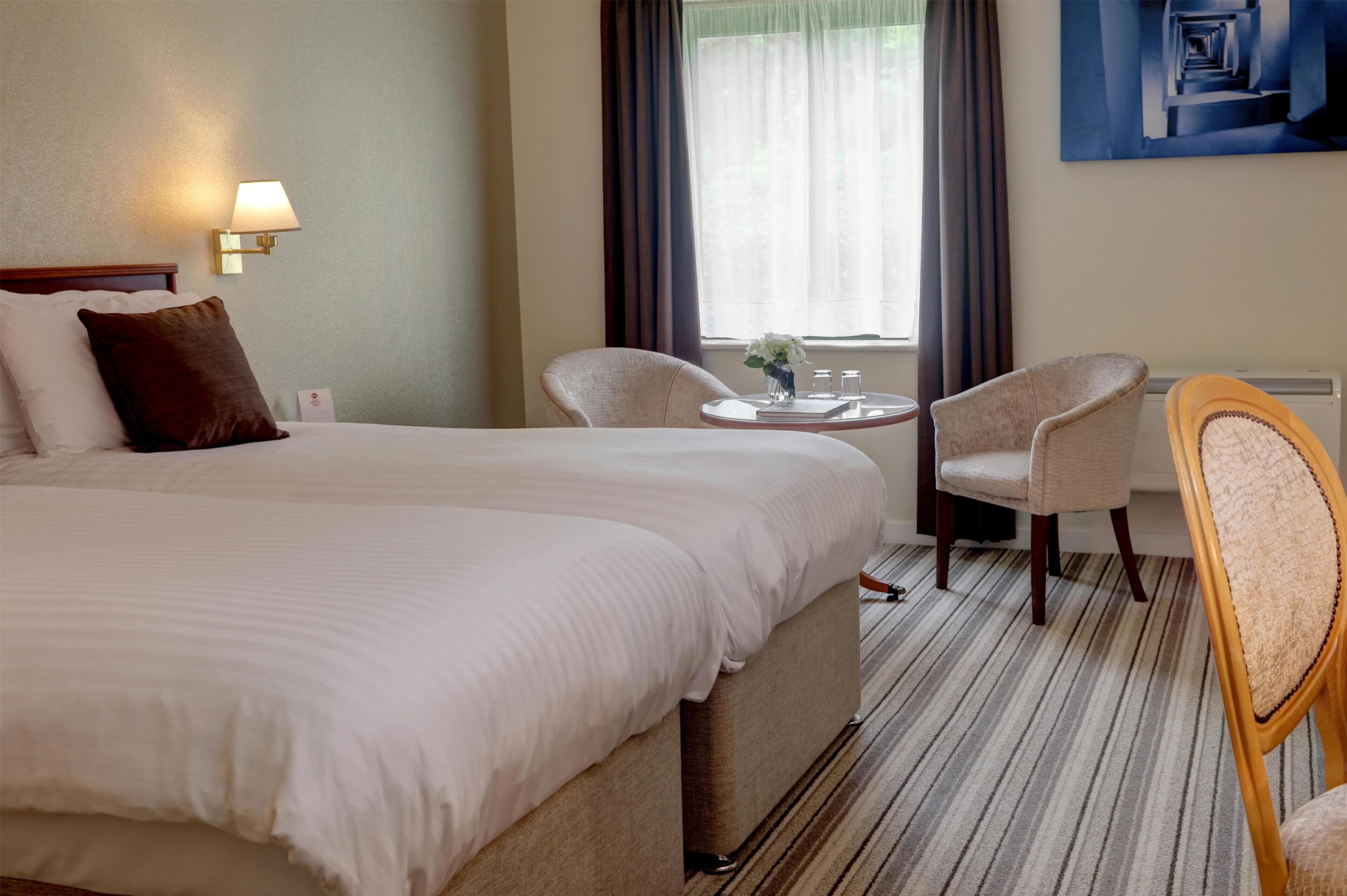 Habitación estándar, 2 camas individuales, con acceso para personas discapacitadas | Caja de seguridad en la habitación, escritorio y cortinas blackout 