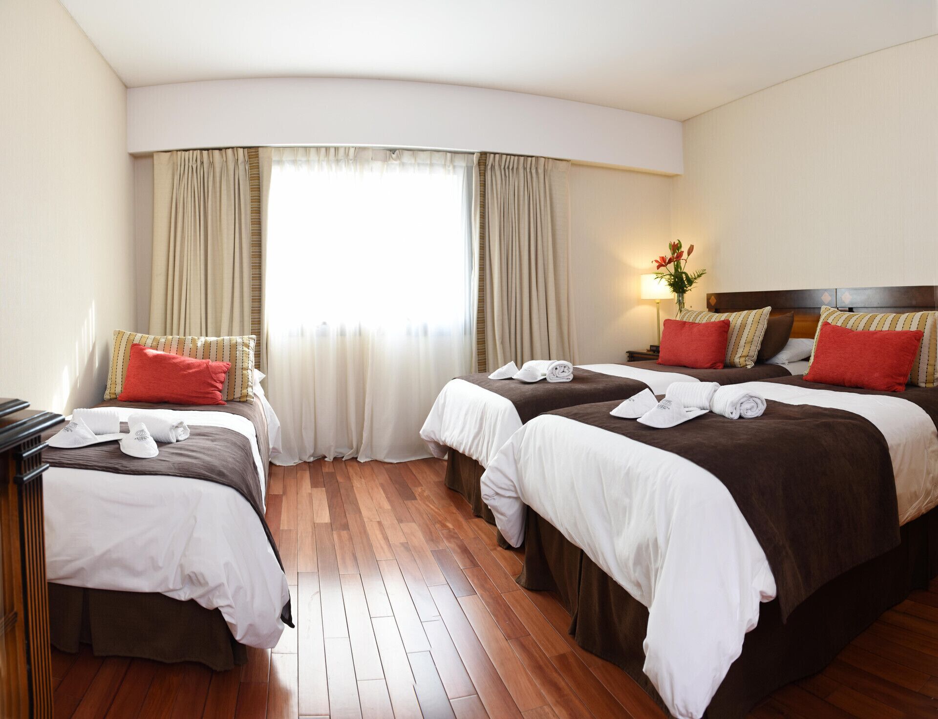Premium bedding, down comforters, pillowtop beds, minibar