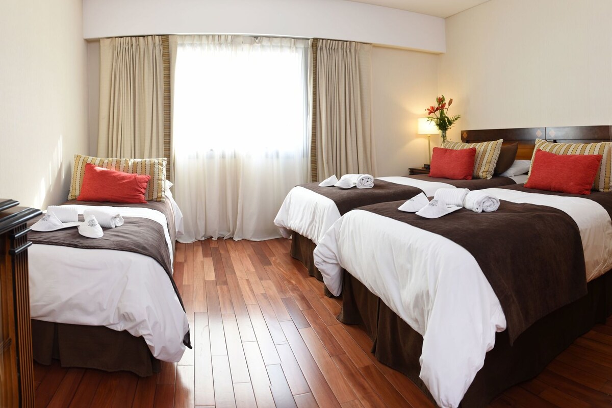 Premium bedding, down comforters, pillowtop beds, minibar
