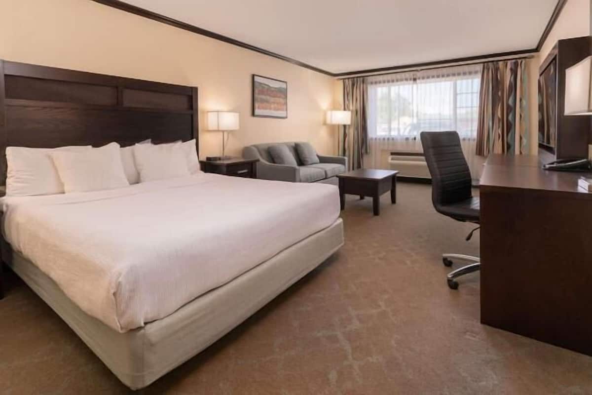 Egyptian cotton sheets, premium bedding, in-room safe, desk
