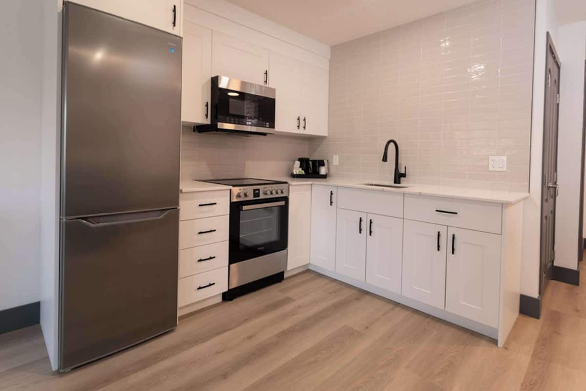 suite, 1 king bed, non smoking, kitchen (shower only;with sofabed) | 1 bedroom, egyptian cotton sheets, premium bedding, in-room safe