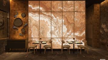 5 restaurants, breakfast, lunch, dinner served; Fusion cuisine