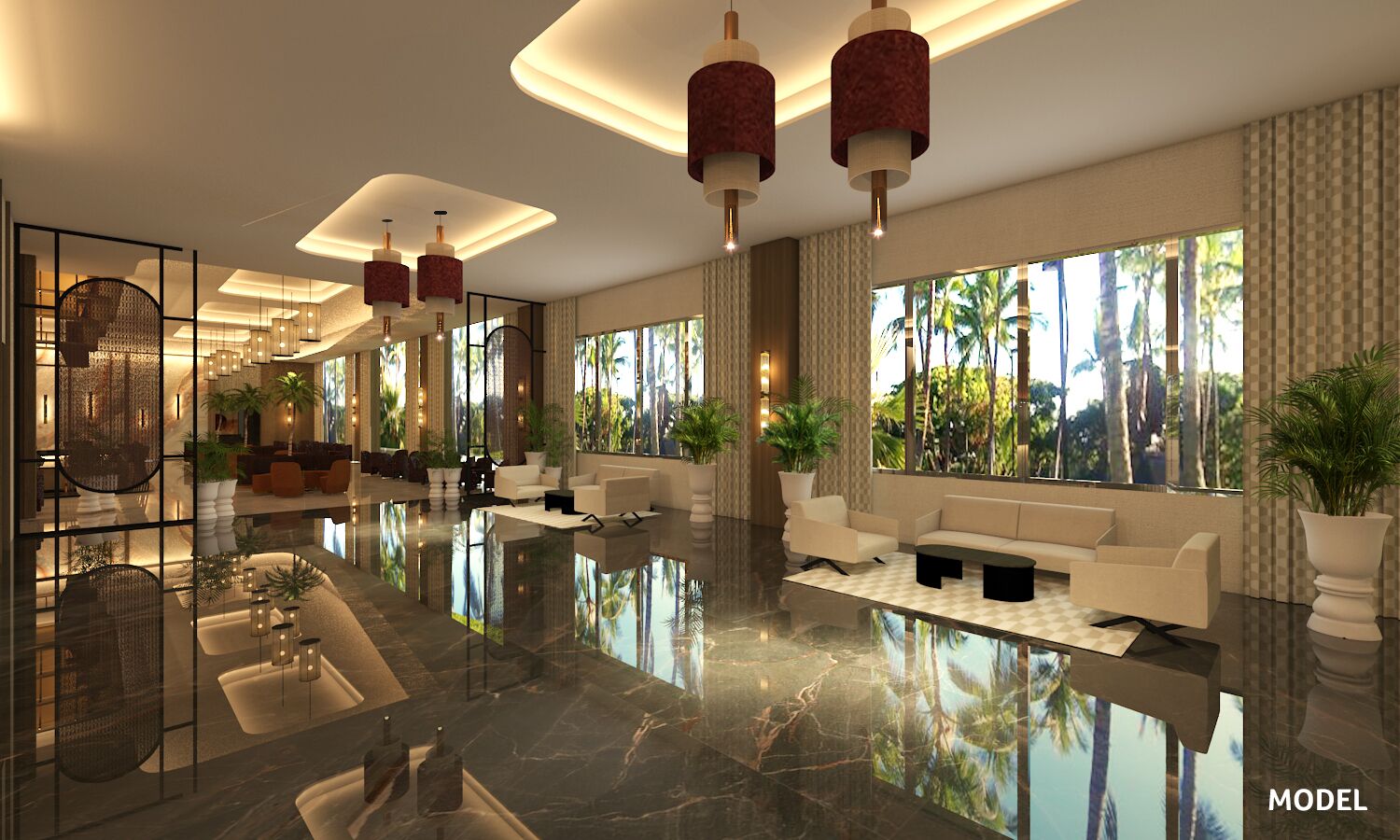 منطقة الجلوس في الردهة