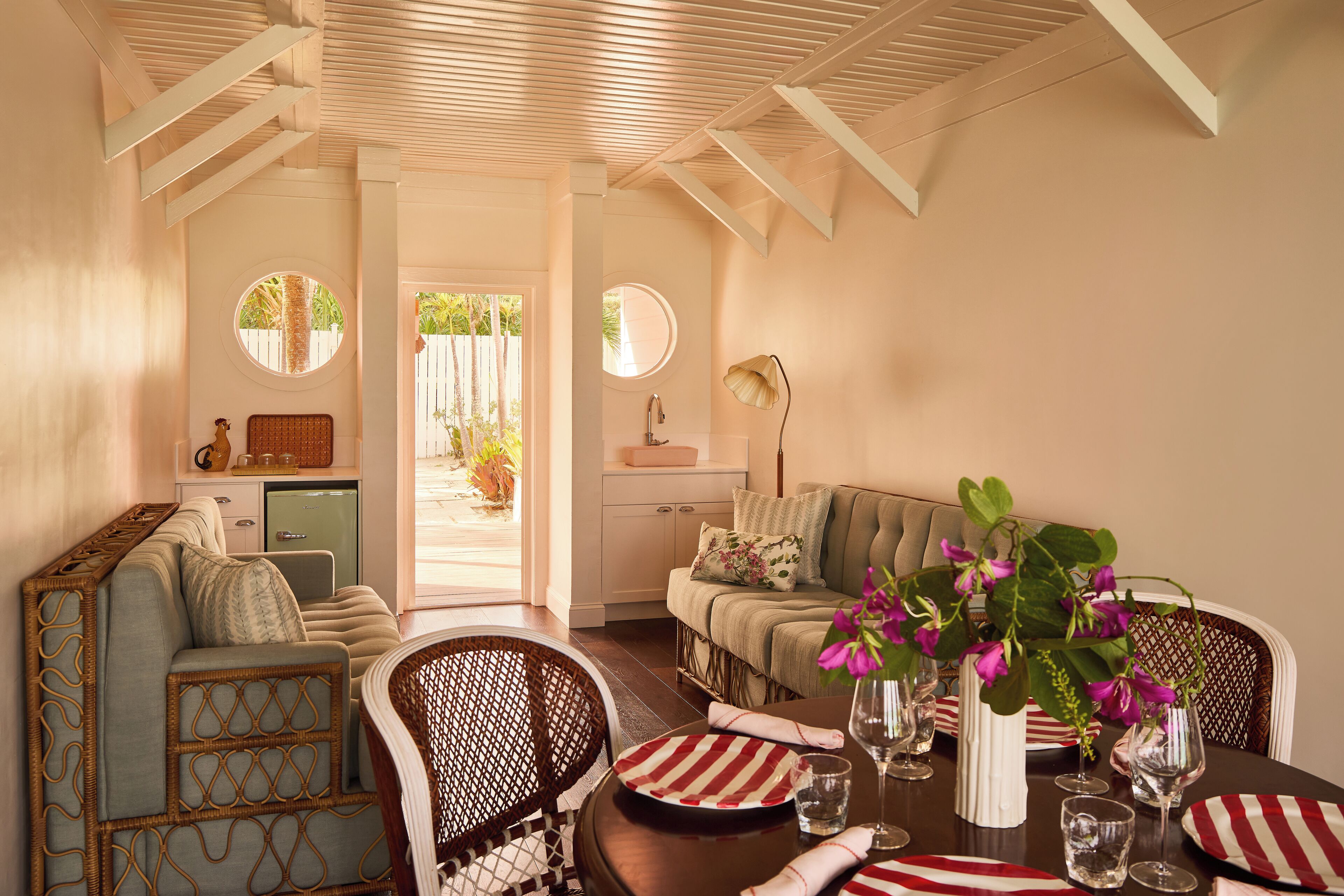 two bedroom sea cottage - kitchenette | living area | flat-screen tv, ipod dock