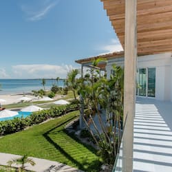 Private beach, white sand, free beach cabanas, sun loungers