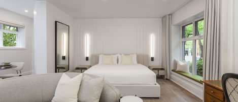 Trianon Suite | Premium bedding, in-room safe, blackout drapes, iron/ironing board