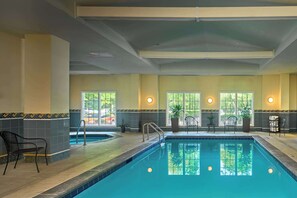 Indoor pool, sun loungers