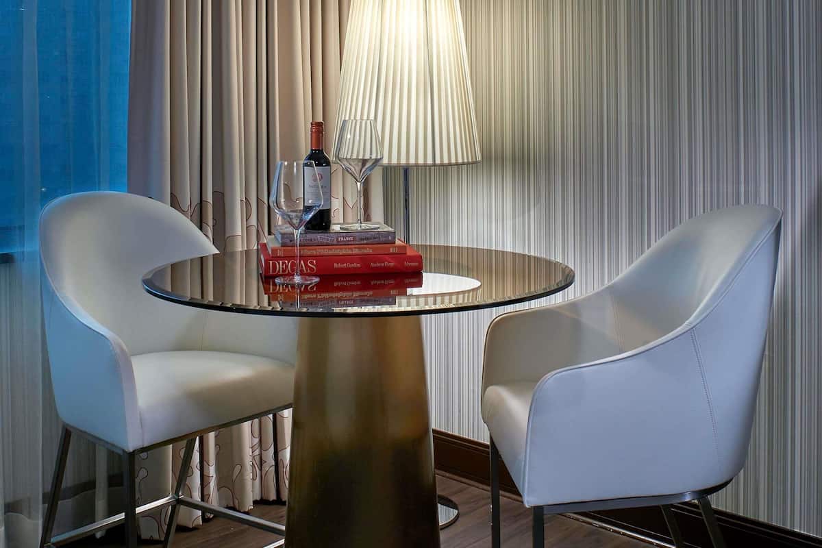 Premium bedding, minibar, in-room safe, desk
