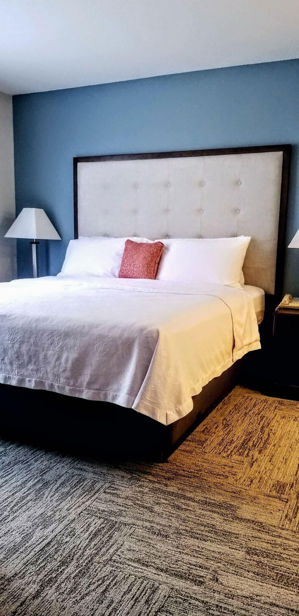 Premium bedding, down comforters, Select Comfort beds, desk