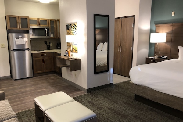 Studio Suite, 1 King Bed with Sofa bed, Kitchen | In-room safe, desk, laptop workspace, iron/ironing board