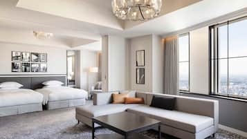 Suite, 2 Double Beds, Non Smoking | 1 bedroom, premium bedding, down comforters, minibar