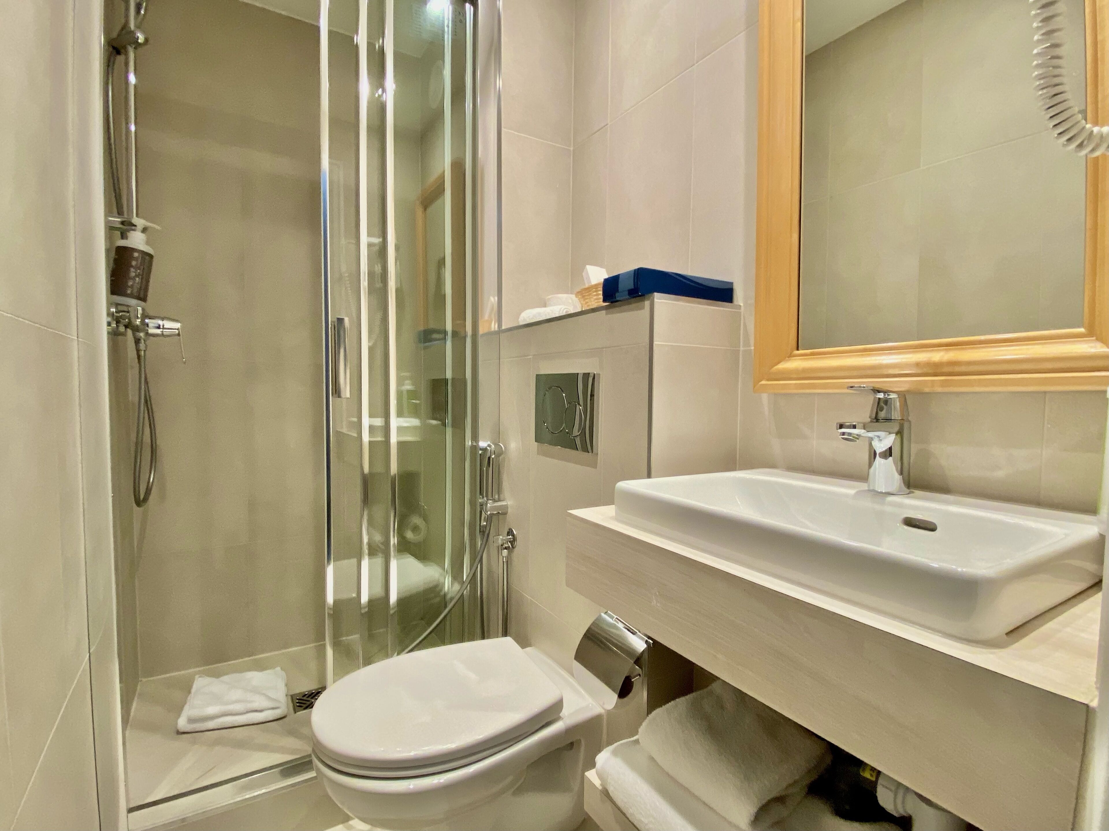 single room | bathroom | free toiletries, hair dryer, towels