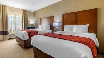 Standard Room, 2 Queen Beds, Non Smoking | Premium bedding, pillowtop beds, desk, blackout drapes
