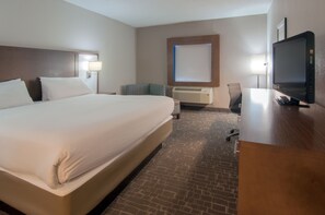 Hypo-allergenic bedding, pillowtop beds, desk, laptop workspace