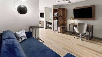 Premium bedding, memory foam beds, in-room safe, desk