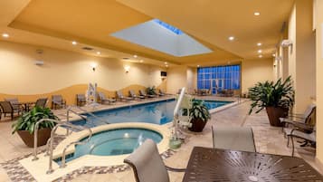 Indoor pool, pool loungers