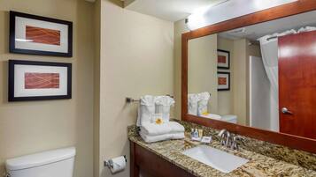 Premium bedding, down comforters, in-room safe, desk