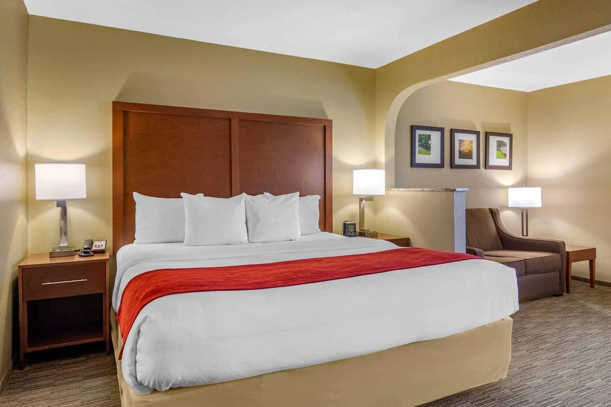 Premium bedding, down comforters, in-room safe, desk