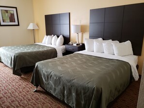 Double Room, 2 Queen Beds, Non Smoking | In-room safe, desk, iron/ironing board, free WiFi