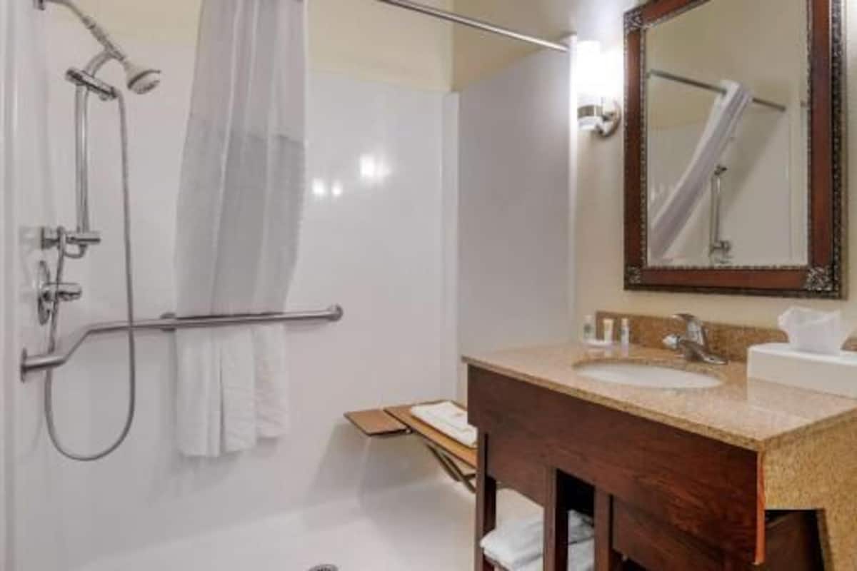 Baño | Tina con regadera, amenidades de baño gratuitas, secadora de cabello