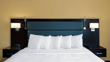 Premium bedding, pillow-top beds, in-room safe, desk