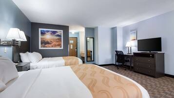 Blackout drapes, iron/ironing board, free WiFi, bed sheets