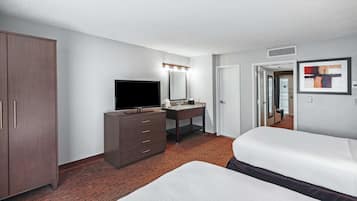Suite, 2 Double Beds, Non Smoking | In-room safe, desk, blackout curtains, iron/ironing board