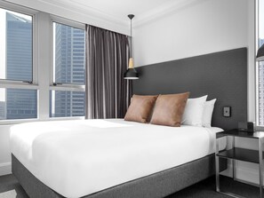 Apartment, 1 Bedroom | In-room safe, desk, soundproofing, iron/ironing board