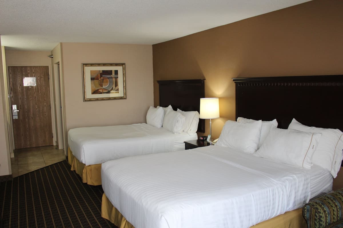 Standard Room, 2 Queen Beds | In-room safe, desk, blackout drapes, iron/ironing board