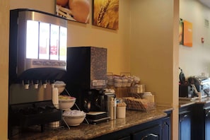 Free daily buffet breakfast